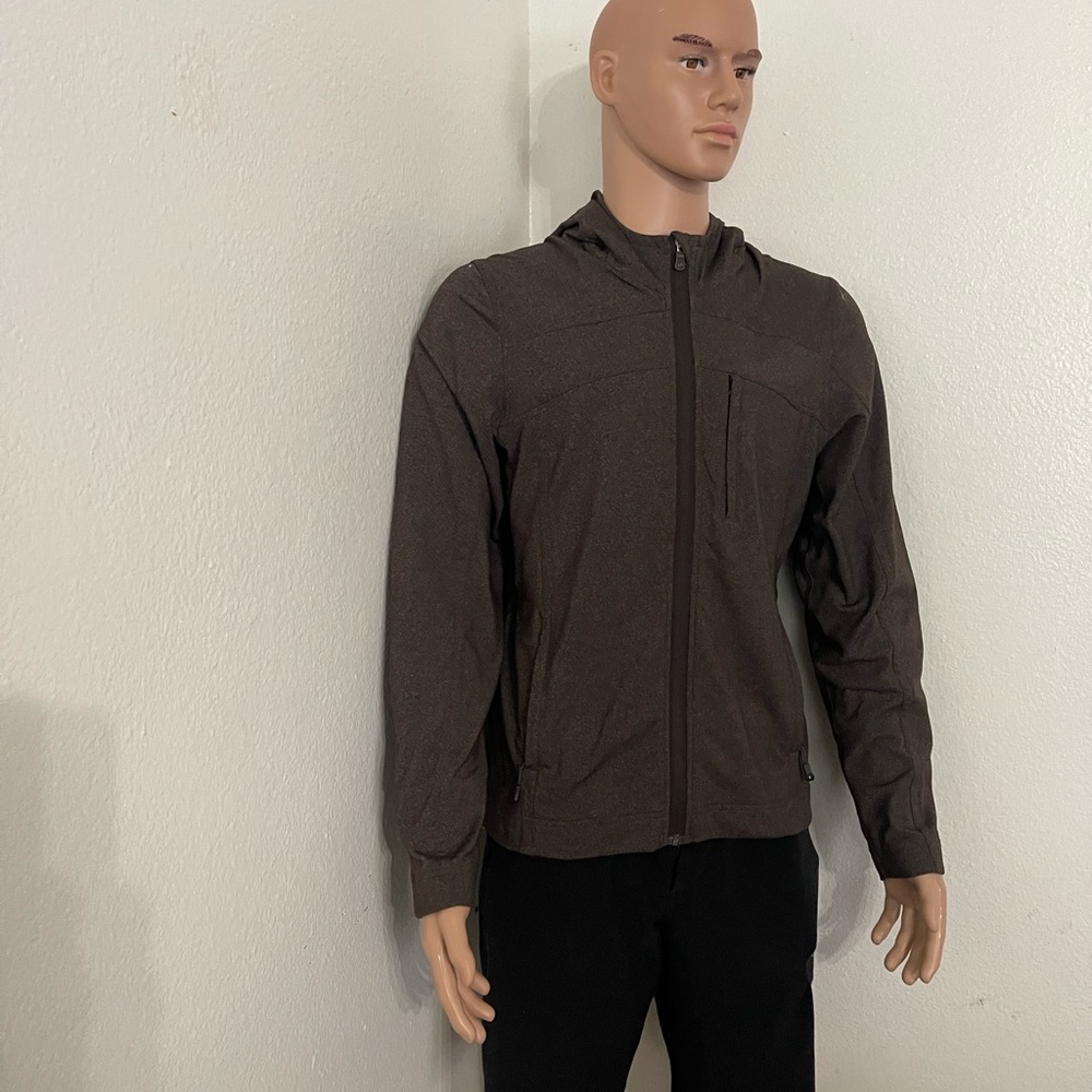 Lululemon The Contender Full Zip Jacket-Size (S)-Brown Hooded Jacket - Picture 2 of 12